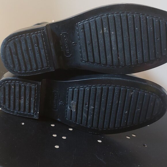 Coach Talia Black Tall Rubber Rain Boots - Picture 9 of 10